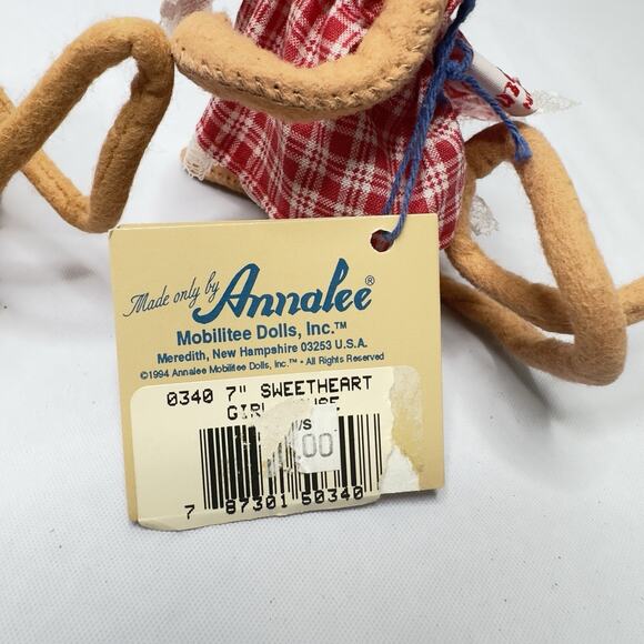 Vintage Annalee Sweetheart Boy & Girl Mouse Couple Valentine 1993 & 1994 6 Inch - Picture 7 of 12